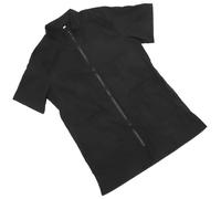 KICHOUSE Tablier de Toilettage pour Animaux Noir Taille M, Blouse Anti-statique en Nylon Respirant à Manches -longues, Uniforme Professionnel pour Salon de Beauté et Soins Vétérinaires