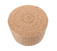 KICHOUSE Tabouret Tressé pour Garçon Fille Léger et Polyvalent Siège pour Changer Chaussures Repose-Pied Rotin Naturel Petit Banc Jardin et Maison