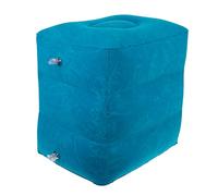 KICHOUSE tapis gonflable coussin repose-pieds voyage oreiller adultes jambe gonflable tabouret de pied repose pied pour avion repose pied de vol coussin des pieds flocage Bleu