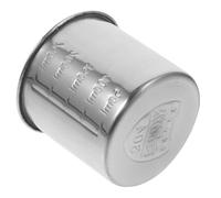 KICHOUSE Tasse à Mesurer Inoxydable Argentée 500 Ml avec Graduation Précise, Outil Cuisine Robuste pour Liquides et Solides, Mesureur Pratique pour Usage Domestique et Professionnel