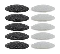 KICHOUSE Têtes de Remplacement Pied en Plastique Noir pour Râpe Électrique 10 Pièces Réutilisables pour Enlever Callosités Mortes, Accessoire pour Pédicure à Domicile