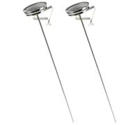 KICHOUSE Thermomètres à Huile Lecture Précise Température en Acier Inoxydable Clip Lot de 2 pour Cuisson de Viande comme Agneau et Porc