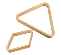 KICHOUSE Triangle de Billard en Bois Massif Petit Format Porte-Boules pour Billard 8 et 9 Boules Lot de 2 Privées et Professionnelles Équipement Stable et Portable