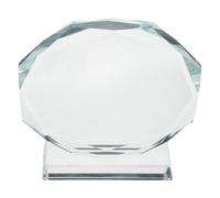 KICHOUSE Trophée en Cristal Octogonal 130 Mm en Verre Cristal Transparent, Prix de Reconnaissance pour Employés, Plaque de Récompense Professionnelle pour Cérémonies et Compétitions