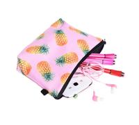 KICHOUSE Trousse de Toilette Portable Imprimée Ananas 3D Pochette Maquillage Femme Compacte Légère Paquet de Rangement Cosmétique Voyage et Activités Extérieures
