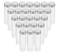 KICHOUSE Tubes à Essai et Identification Facile Construction Robuste 30 en Verre de 60ml avec Bouchons en Aluminium et Stockage de Poudre pour Expériences