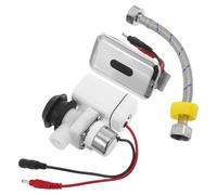 KICHOUSE Vanne de Chasse Automatique pour Urinoir Capteur Infrarouge, Système de Chasse D'eau Automatique Dc Étanche en Abs, Kit Complet pour Installation Sanitaire Industrielle, Économie