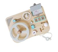 KICHOUSE Volant Bois Simulation Conduite Éducative pour Garçons et Filles Apprentissage Conduite Coordination Main-œil Cadeau Garçon Fille Anniversaire