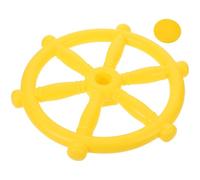 KICHOUSE Volant de Bateau Pirate en Plastique Robuste Jaune Volant de Balançoire Extérieure pour Garçon et Filles Accessoire de Jeu pour Cabane Les Arbres et Aire de Jeux d'Extérieur