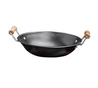 KICHOUSE Wok Double Poignées Acier Inoxydable Casserole Maison Antiadhésive Pot Métal Résistant Déformation pour Cuisine Coréenne et Induction
