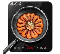 KICHPOWER Plaque Induction 1 feu 2000W, Plaque de cuisson electrique Portable, Tables de cuisson Induction, 10 Niveaux de Puissance et de Température, Commande Tactile, Verrouillage de Sécurité Enfant
