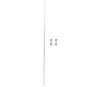 Kichvoe 1 Rail de Protection métallique avec connecteur, Rail de sécurité pour étagère de galerie, Protection de Meuble de 40 cm (16 Pouces) pour étagères flottantes de Bar, Cave à vin, Argent