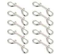 Kichvoe 10 Pièces Mousqueton avec Design Sécurisé en Alliage de Zinc Double Usage Polyvalent pour Laisse de Chien et Porte-clés pour Urbains et Zones Fréquentées