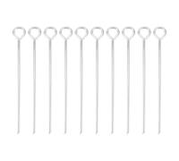 Kichvoe 10 Pièces Piquets de Tente de Camping, Clous de Tente en Acier, Ronds, Argenté, Faciles à Retirer, Robustes, pour Gazebo et Canopy, pour Protéger Les Clôtures et Construire