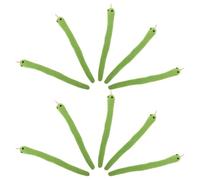 Kichvoe 10 Pièces Serpent Vert pour Petits Chats en Velours Côtelé Rembourrage PP, à Mâcher Interactif pour Entraînement Vision Réflexes, pour Jeu Amusant