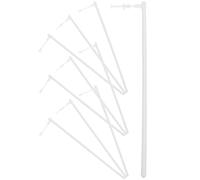 Kichvoe 10 Pièces Tiges de Moulin à Vent en PVC Blanc Réutilisables - Lot de 10 Pièces - Barres Solides pour Fabrication de Moulins à Vent DIY, Décorations Extérieures et Projets