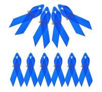 Kichvoe 100 Pièces Broches Ruban de Satin Bleu avec Épingles de Sécurité en Métal Polyester pour Emballage Présent et Événements Anti-violence Design Unique et Usage Polyvalent