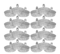 Kichvoe 100 Plateaux de Pesée en Aluminium Jetables 60x52x15mm 42ml, Barquettes Résistantes à Haute Température pour Laboratoire, Plaques Légères pour Analyse et Pesage Précis