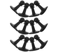 Kichvoe 12 Pièces Pièces de Mât de Tente, Poteau Vertical de Tente, Capuchons de Bas de Mât, Plastique Noir, Antidérapant, Montage Rapide, Compatible, pour Camping et Randonnée