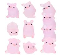 Kichvoe 18 Pièces Décorations de Cochons en Résine pour DIY Détails Délicats et Design Coloré, Accessoires Miniatures pour Cadres Photo et Bricolage
