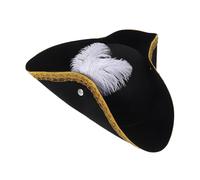 Kichvoe 1pièce Chapeau De Pirate Avec Plume Unique Pour Halloween Et Cosplay Accessoire Confortable Pour Fête Et Mascarade