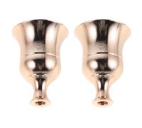 Kichvoe 2 Pièces Bougeoir Métal Rétro Stable à Chandelier Décor Romantique | Base Stable Facile à Placer, Style Rustique Minimaliste Vintage, pour Dîners Romantiques et Décorations de Table