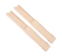 Kichvoe 2 Pièces Cadre D'éventail Pliant Facile à Assembler Surface Lisse Non Traitée en Bois 23cm avec 18 Baleines pour Ateliers et Séances de Bricolage en Classe