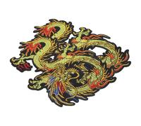 Kichvoe 2 Pièces Écusson Brodé Dragon à Coudre en Polyester Résistant à L'usure pour Accessoires Cheveux et Activités DIY en Atelier de Couture