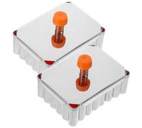 Kichvoe 2 Pièces Moule à Biscuits Inoxydable avec Poussoir Lot de Emporte Pâtisserie Réutilisable pour Cuisson Maison et Couleurs Aléatoires Couleur Aléatoire