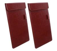 Kichvoe 2 Pièces Presse-papiers de Commande en Pu Marron, Petit et Léger, Porte-documents de Bureau pour Hôtel et Gestion des Commandes