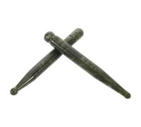 Kichvoe 2 Pièces Stylo Beauté en Jade Visage Yeux, Outil de Massage Gua Sha Effet Apaisant et Réduction des Gonflements, pour Soins en Institut et Auto-massage à Domicile