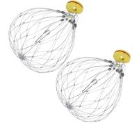 Kichvoe 2 Pièges à Crabes en Fil D’Acier Diamètre 50 Cm, Ouverture et Fermeture Automatiques, Cage Portable Réutilisable pour Pêche aux Crabes, Crevettes et Crustacés, Couleur Aléatoire