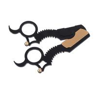 Kichvoe 2 Rasoirs Vintage Multifonctionnels en Acier Inoxydable pour Coupe-barbe et Taille Sourcils, Accessoires de Coiffure Professionnels pour Homme Couleur Aléatoire