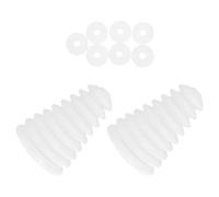 Kichvoe 2pcs Cache-poussière en Silicone Blanc pour Perceuse Électrique, Léger et Anti-poussière, Accessoires de Forage Pratiques pour Chantier
