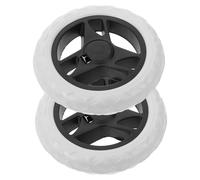 Kichvoe 2Pcs Roues pour Chariot de Supermarché en Plastique Léger, Roulettes de Chariot Utilitaire Pratiques pour Caddie et Panier Roulant Courses, Adaptées Shopping en Supermarché