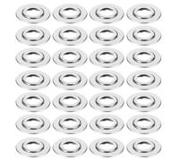 Kichvoe 30pcs Plaques D'écusson en Acier Inoxydable pour Tête D'arroseur Incendie, Double Disque, Couverture Ajustable Argentée, pour Maisons et Environnements Commerciaux
