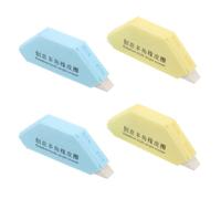 Kichvoe 4 Gommes à Crayon en Plastique Caoutchouc pour Artistes, Gomme de Détail Multi Angle, Effaçage Précis, pour L'école D'art et Projets Créatifs