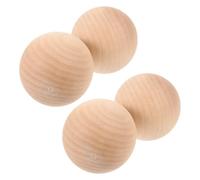 Kichvoe 4 Pièces Boules de Croquet en Bois Inachevées 6cm, Rondes | Jeu D’extérieur, Finition Soignée Kaki, Lot Maillet, Usage Compétition et Loisirs Créatifs