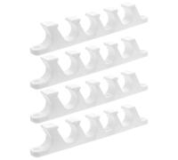 Kichvoe 4 Pièces de Boucles de Réglage Blanches pour Chaise Longue de Jardin Extérieur, Plastique Léger, Design à Crochet à Cinq Dents 5 Positions Ajustables pour Confort