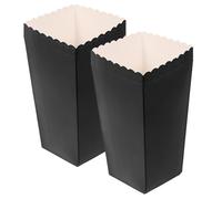 Kichvoe 48 Boîtes à Popcorn en Papier Noir, Pliables et Multifonctions, Emballage Alimentaire Sûr pour Friandises, Frites et Snacks, pour Fêtes, Cinémas et Événements, Fournitures