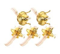 Kichvoe 5 Pièces Mèche de Rechange pour Lampe à Huile Vintage, 2,5cm, Fer | Usage Camping et Extérieur, Lumière Stable et Lumineuse, Beige, pour Lanternes et Brûleurs