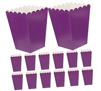 Kichvoe 50 Pièces Boîtes à Popcorn Papier Pliables Violettes Boîtes à Snacks Légères et Résistantes Graisse pour Bonbons et Service de Frites