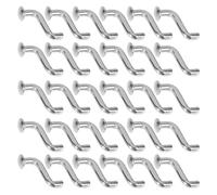 Kichvoe 50pcs Crochets pour Rayonnages à Palettes Boulons en J et Clips de Sécurité en Fer Argenté, Épingles de Verrouillage Coudées pour Entrepôts