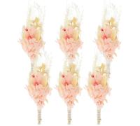 Kichvoe 6 Bouquets Style Rustique de Mini Fleurs Séchées Naturelles pour Décoration et de Table pour Mariage et Fête