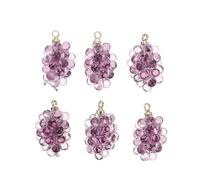 Kichvoe 6 Pièces Breloques Bijoux de Raisin pour Création de Bracelets, Pendentifs en Plastique pour Mise en Valeur, Style Créatif et Exquis pour Bijoux