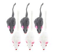 Kichvoe 6 Pièces Jouets Souris en Peluche pour Chats et Chatons, Stimule Instincts Naturels, Renforce Lien Entre Propriétaire et Animal, pour Jeu Interactif Couleur Couleur Aléatoire