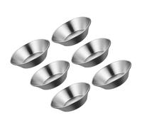 Kichvoe 6 Pièces Moule à Tartelettes Alliage Aluminium Moule à Pâtisserie Antiadhésif pour Muffins Œufs Cuisson Uniforme et Nettoyage Facile