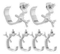 Kichvoe 6 Pièces Structure Métallique D'éclairage en Aluminium, Crochets Légers Robustes Serrage-joint Léger, Adaptés pour LED Lampes et Moving Headlamp, Utilisation en Concert