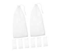 Kichvoe 8 Pièces Lot de Sachets Mangeoires à Oiseaux Filet Polyester à Nourriture Suspendu pour Chardonnerets Pratique et Réutilisable pour Jardin et Balcon