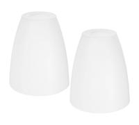 Kichvoe Abat-Jour En Plastique 2 Pièces Couvertures D'applique Murale Remplacement D'abat-Jour À Tête Plate Abat-Jour En Plastique Trou De 40 Mm Couvercles De Lampe De Bureau Blancs Pour